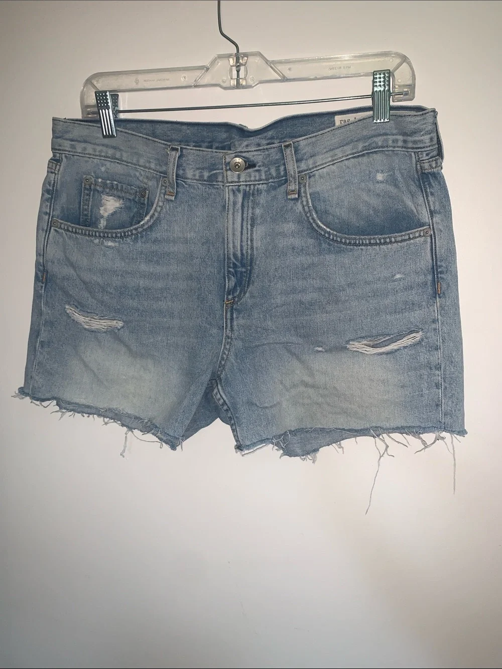 Rag & bone light wash denim shorts